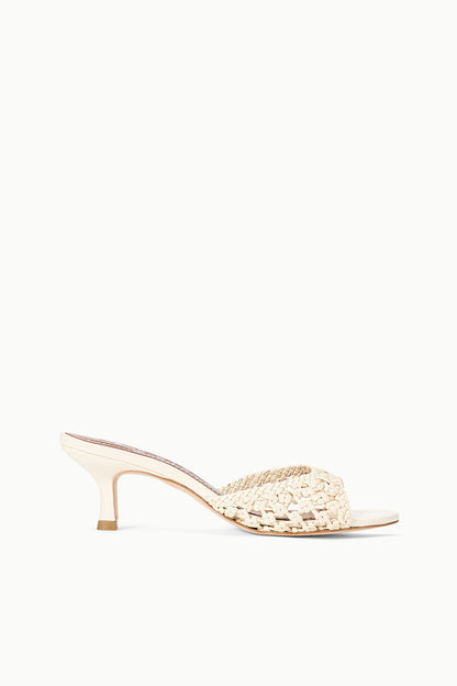STAUD | Brigitte Leather Mule Cream