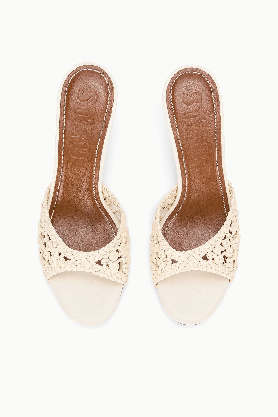 STAUD | Brigitte Leather Mule Cream