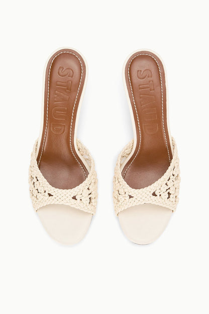 STAUD | Brigitte Leather Mule Cream