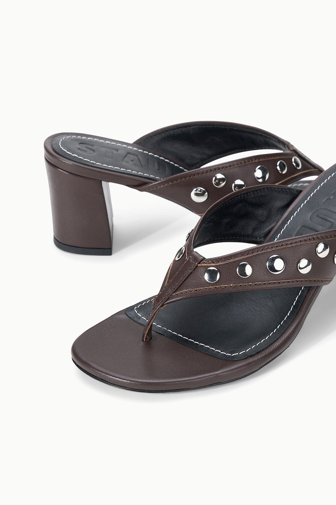 STAUD | Nova Thong Heel Espresso Studs