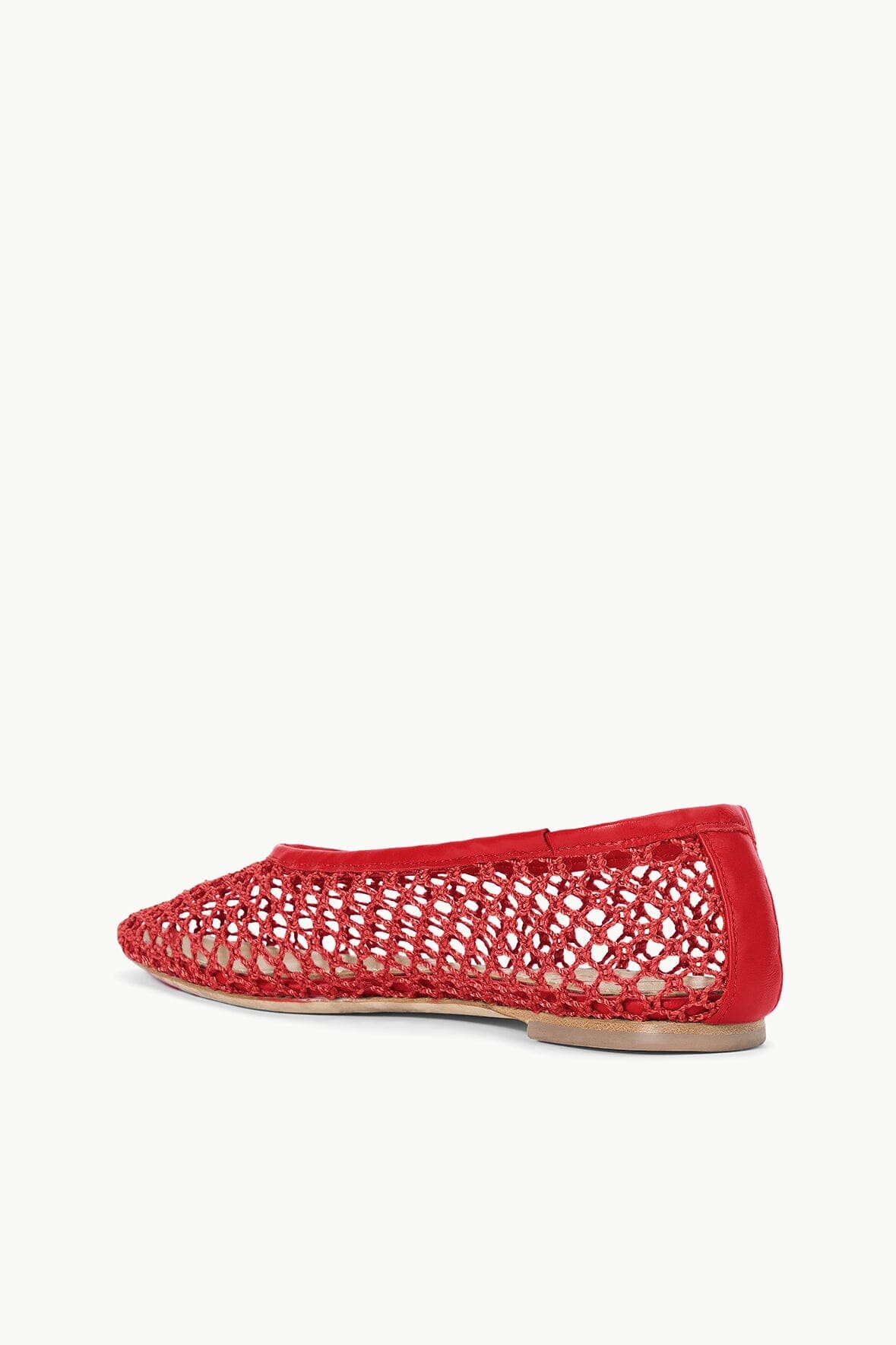 STAUD | Alba Ballet Flat Red Netting