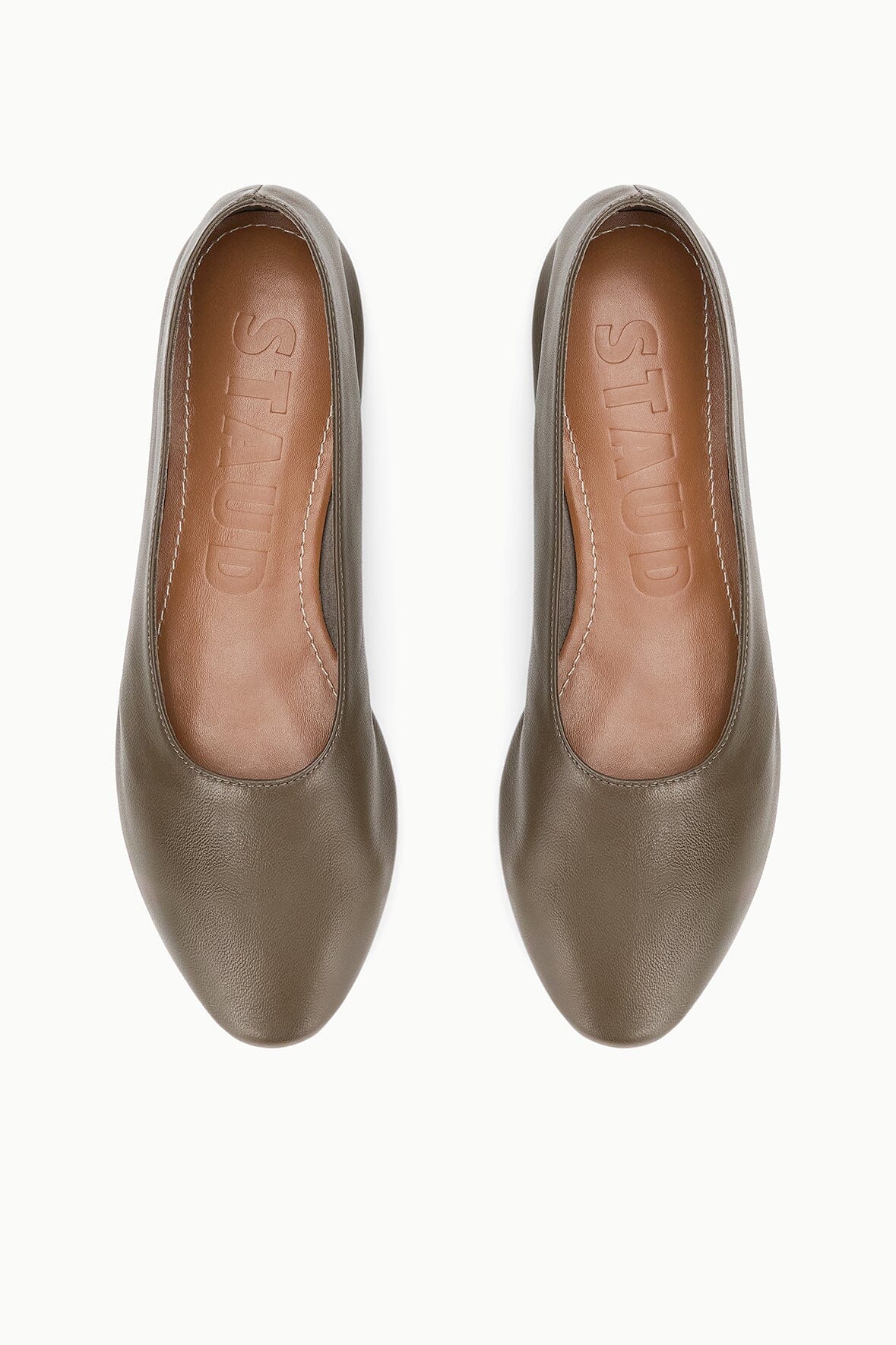 STAUD | Alba Ballet Flat Truffle