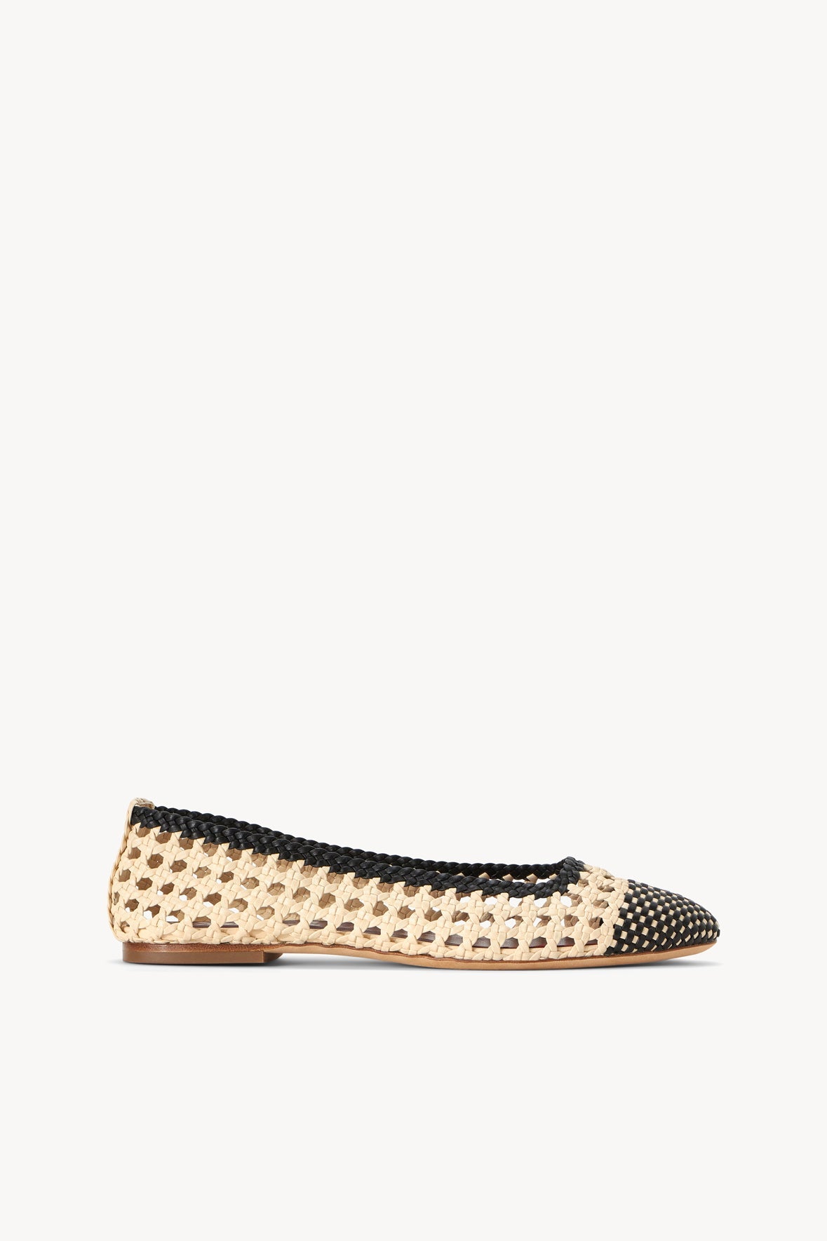 STAUD | Nell Crochet Ballerina Cream Black