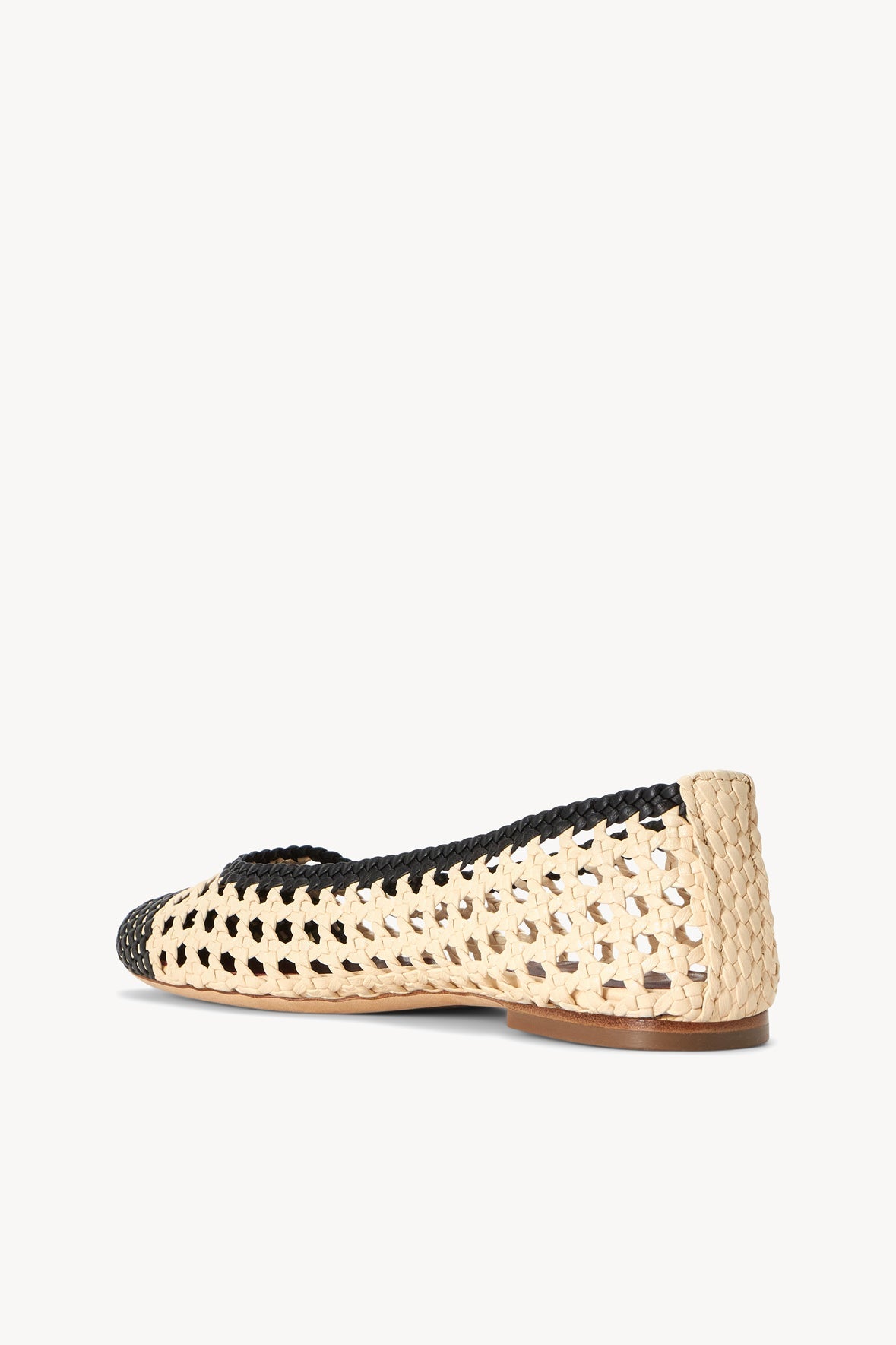 STAUD | Nell Crochet Ballerina Cream Black