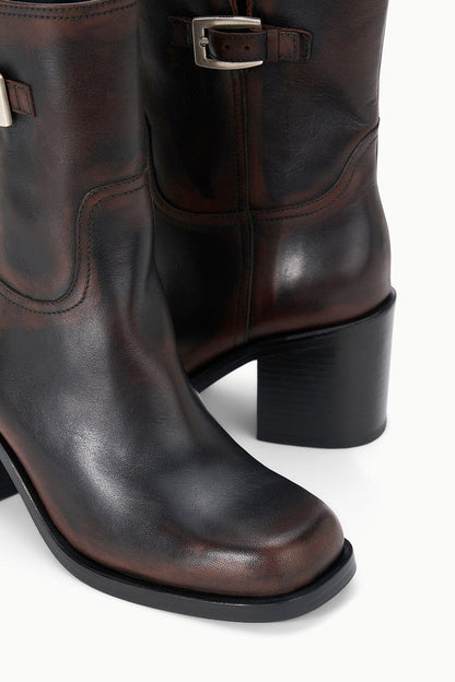 STAUD | Brooklyn Ankle Boot Espresso Distressed