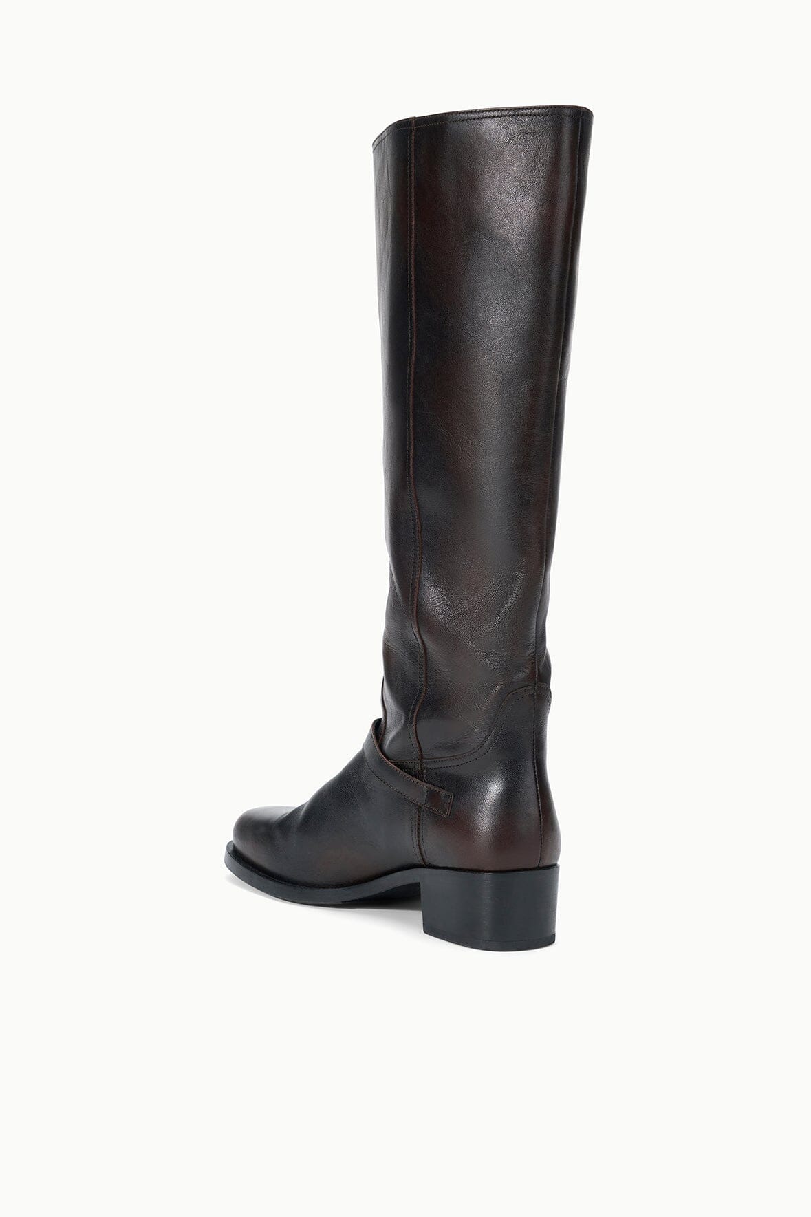 STAUD | Brooklyn Flat Boot Espresso Distressed