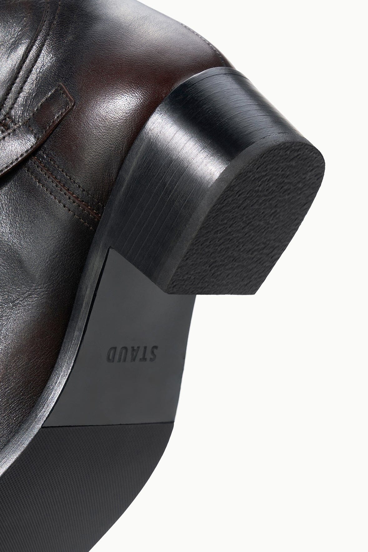 STAUD | Brooklyn Flat Boot Espresso Distressed