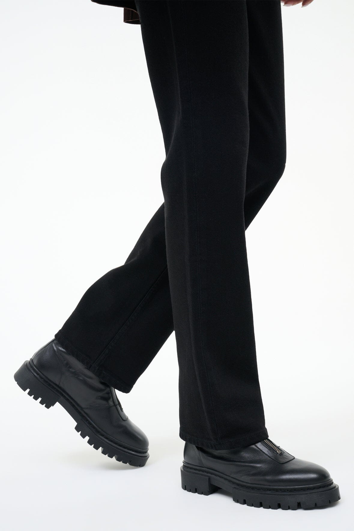 STAUD | Miles Zip Ankle Boot Black