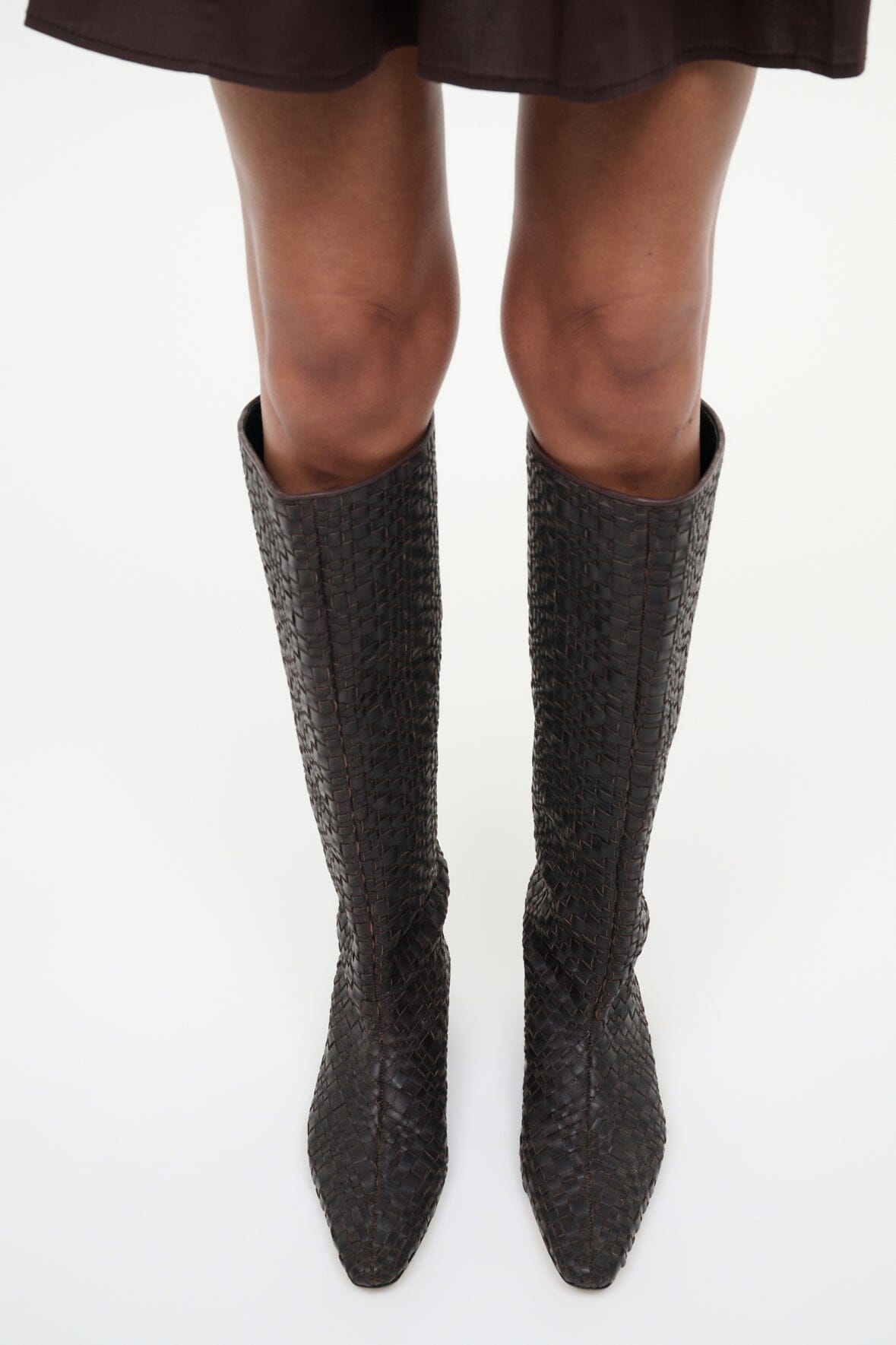 STAUD | Wally Flat Boot Espresso Woven