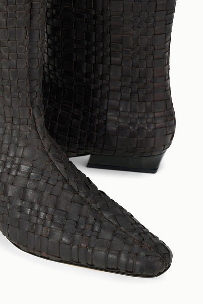 STAUD | Wally Flat Boot Espresso Woven