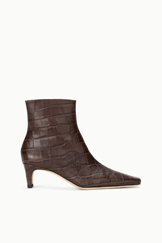 STAUD | Wally Ankle Boot Espresso Croco