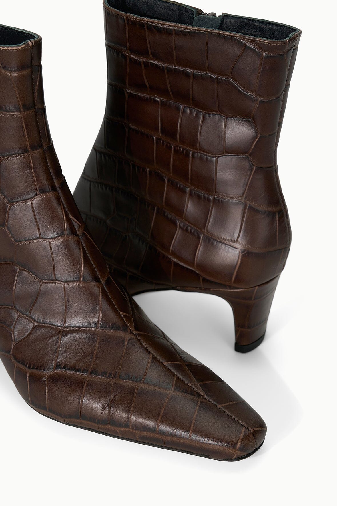 STAUD | Wally Ankle Boot Espresso Croco