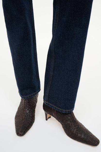 STAUD | Wally Ankle Boot Espresso Woven