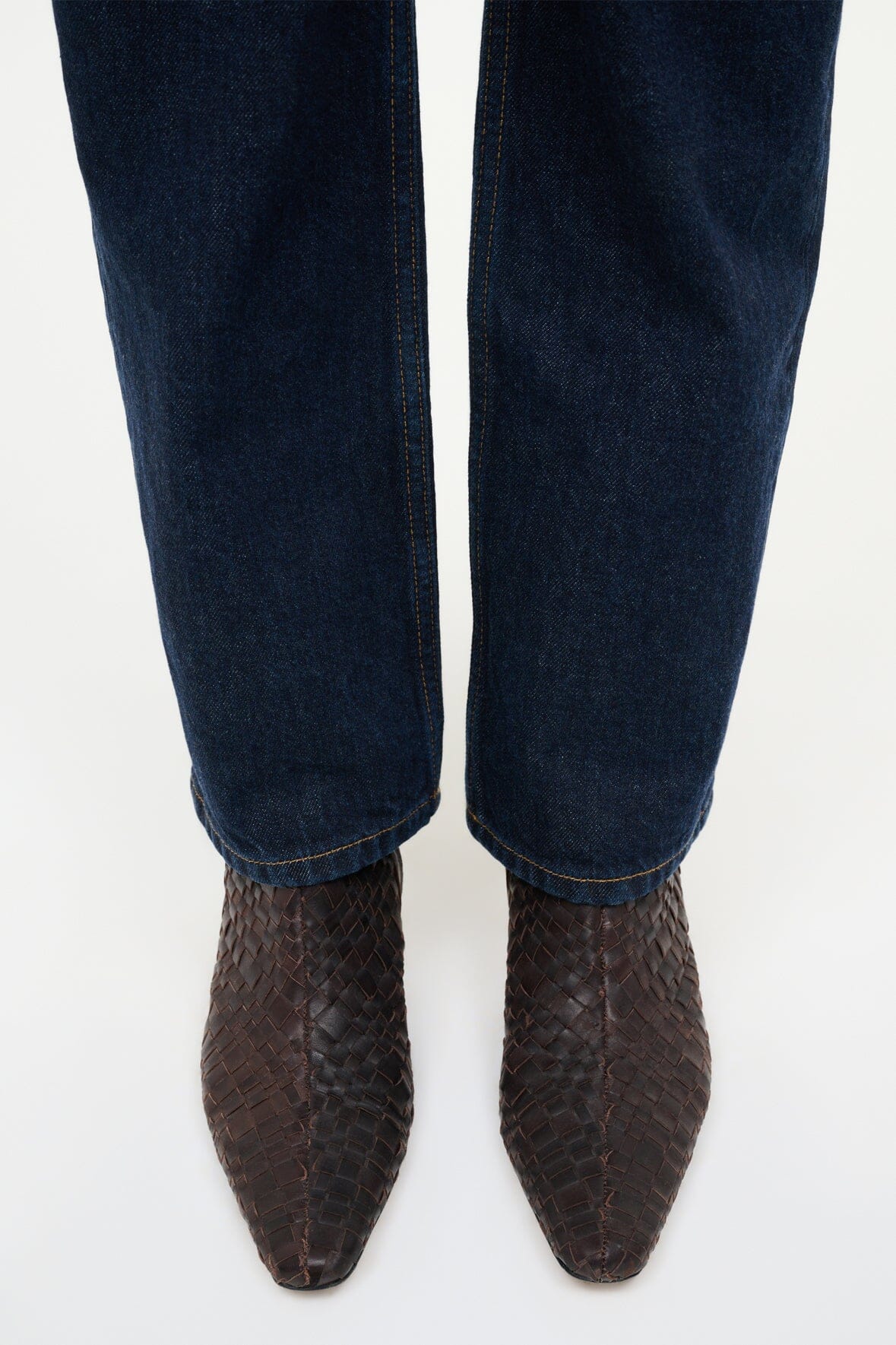 STAUD | Wally Ankle Boot Espresso Woven