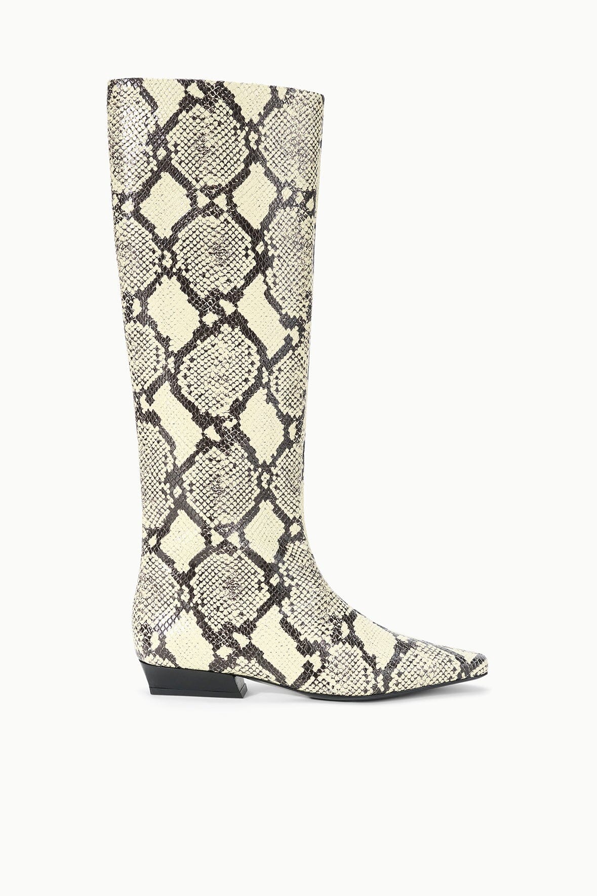 STAUD | Wally Flat Boot White Snake