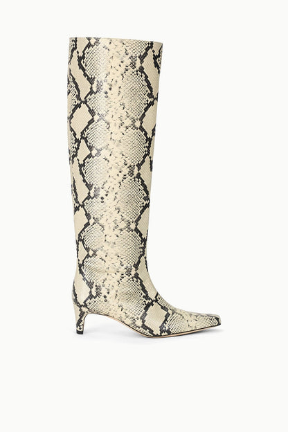 STAUD | Wally Boot White Snake