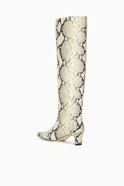 STAUD | Wally Boot White Snake