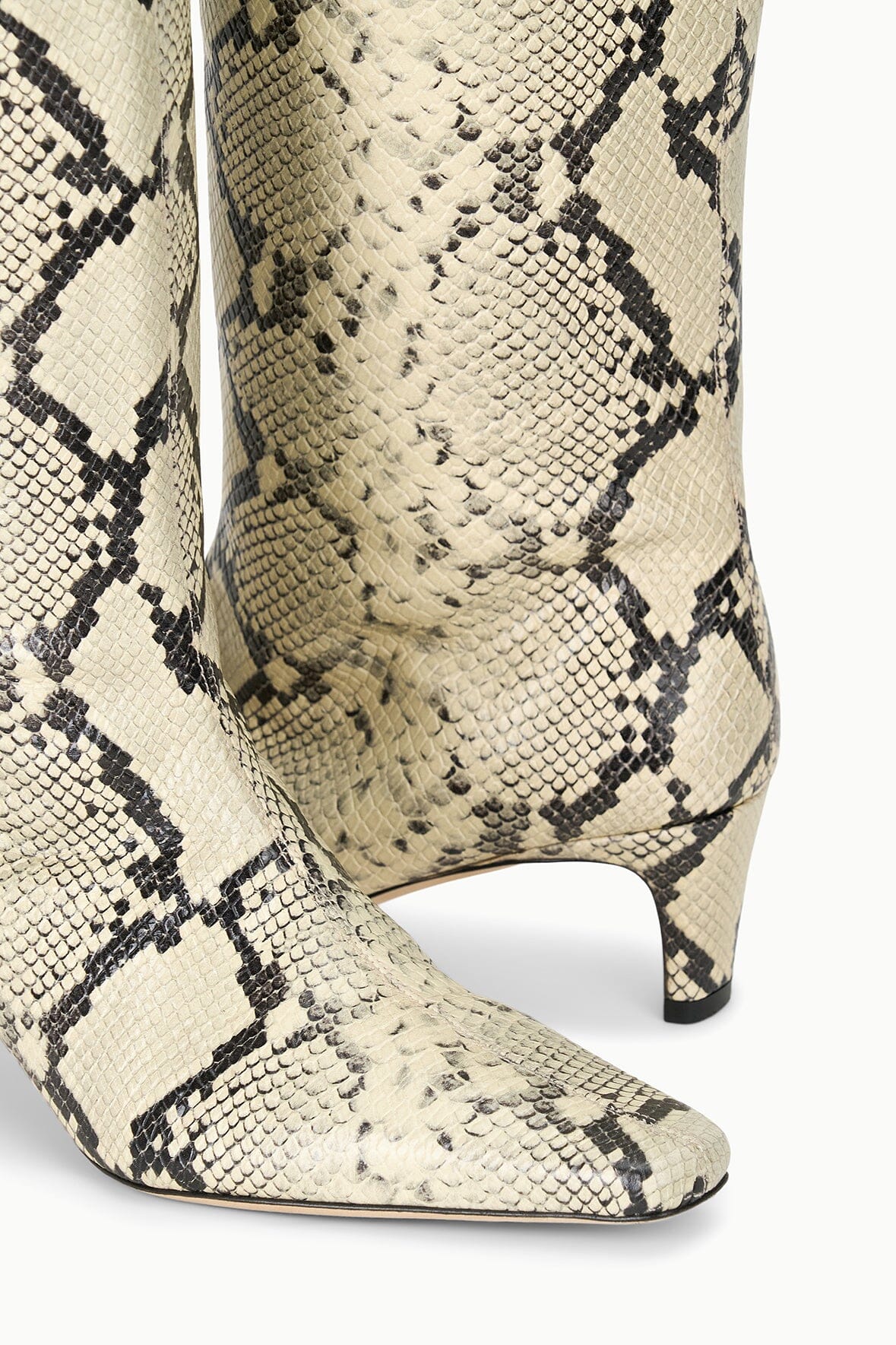 STAUD | Wally Boot White Snake