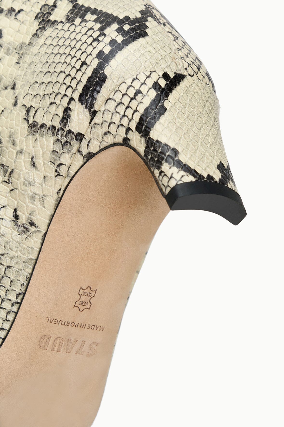 STAUD | Wally Boot White Snake