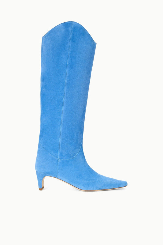 STAUD | Western Wally Boot Blue Suede