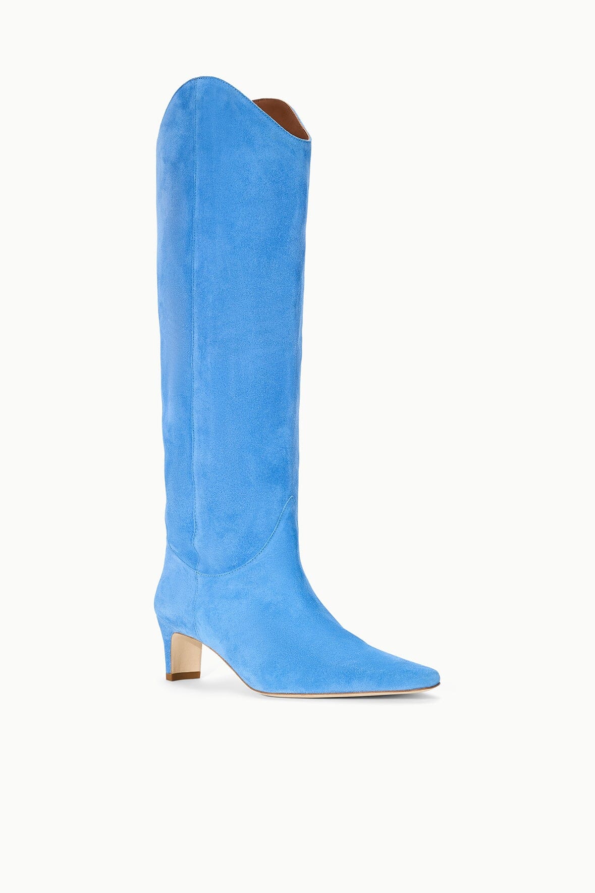 STAUD | Western Wally Boot Blue Suede