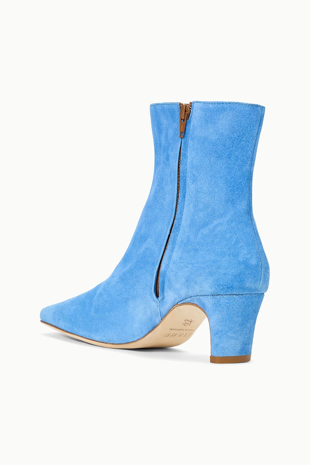 STAUD | Wally Ankle Boot Blue Suede
