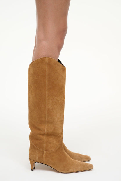 STAUD | Western Wally Boot Tan Suede