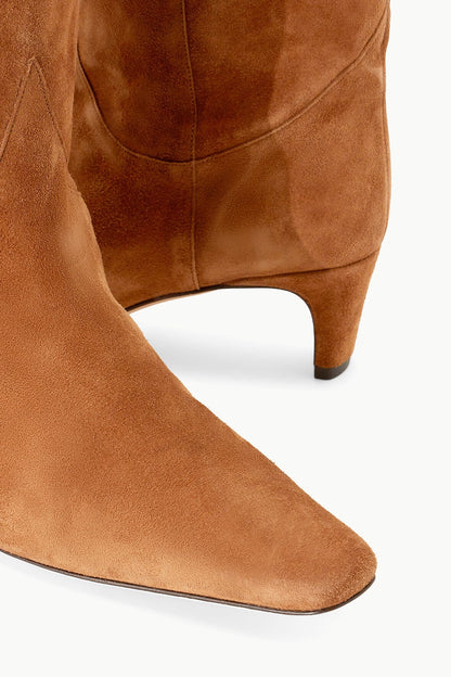 STAUD | Western Wally Boot Tan Suede