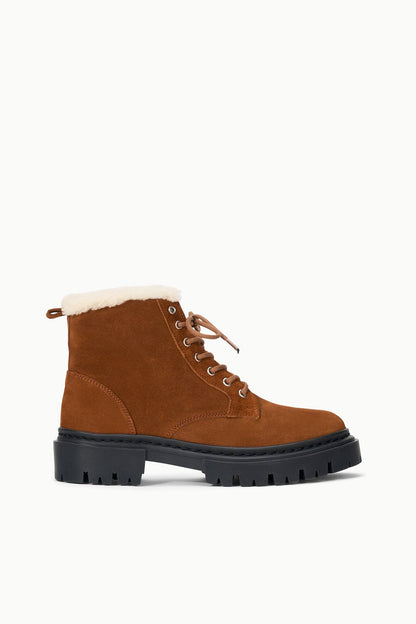 STAUD | Henry Combat Boot Tabac Suede