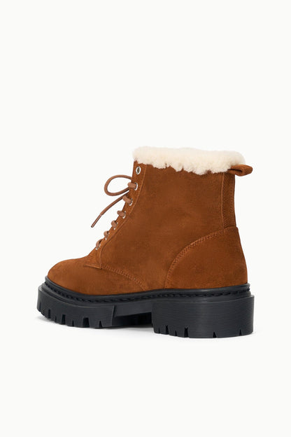 STAUD | Henry Combat Boot Tabac Suede
