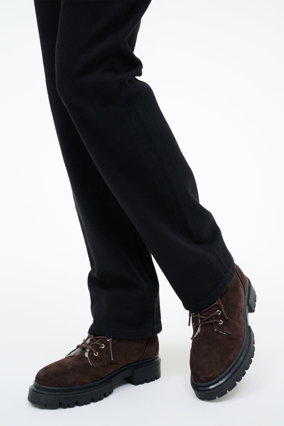 STAUD | Henry Combat Boot Espresso Suede