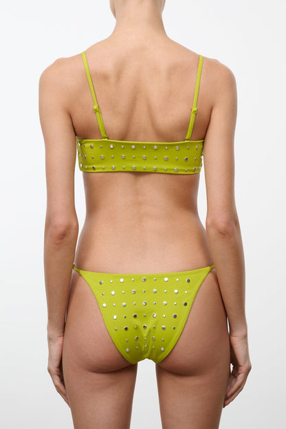 STAUD | Sara Bikini Top Citron Studs