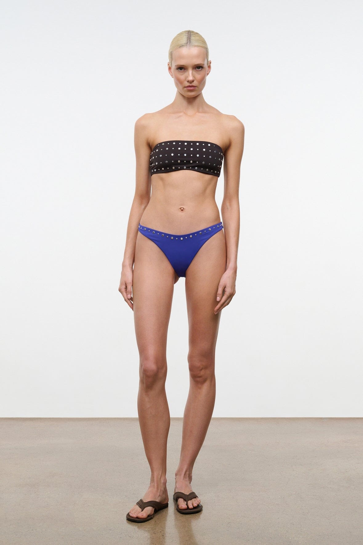 STAUD | Sara Bikini Top Espresso Studs