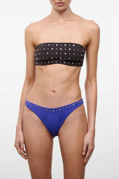 STAUD | Sara Bikini Top Espresso Studs
