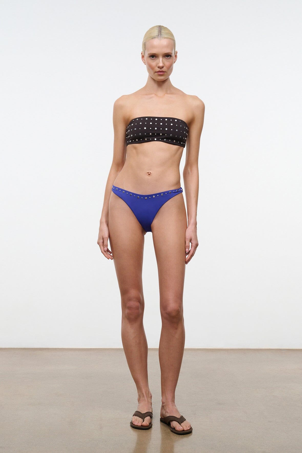 STAUD | Sara Bikini Top Espresso Studs