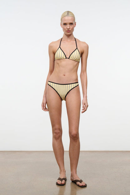 STAUD | Lido Triangle Bikini Top Monday Stripe