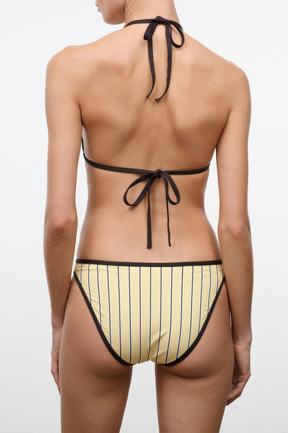 STAUD | Lido Triangle Bikini Top Monday Stripe