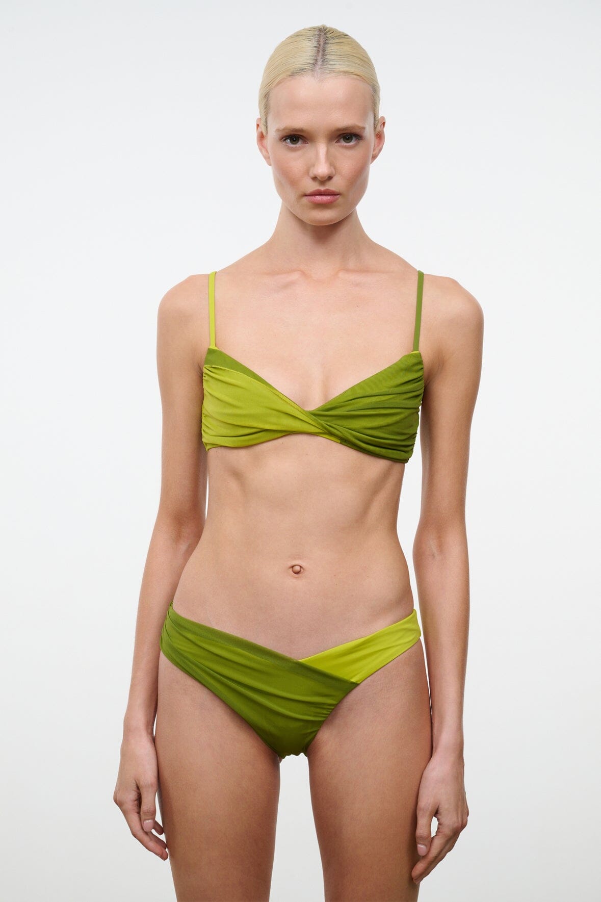 STAUD | La Mer Bikini Top Citron Pesto