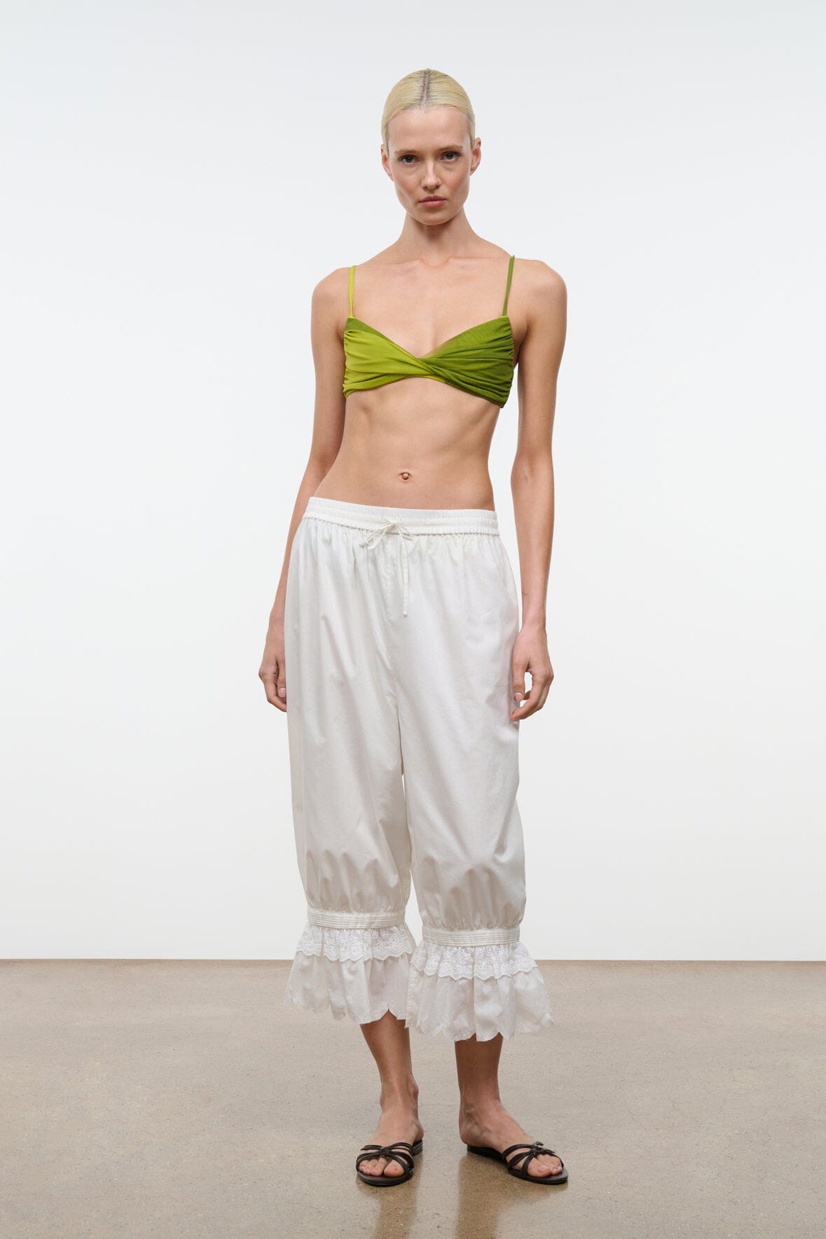 STAUD | La Mer Bikini Top Citron Pesto
