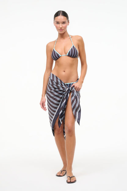 STAUD | Lido Triangle Bikini Top Redondo Stripe