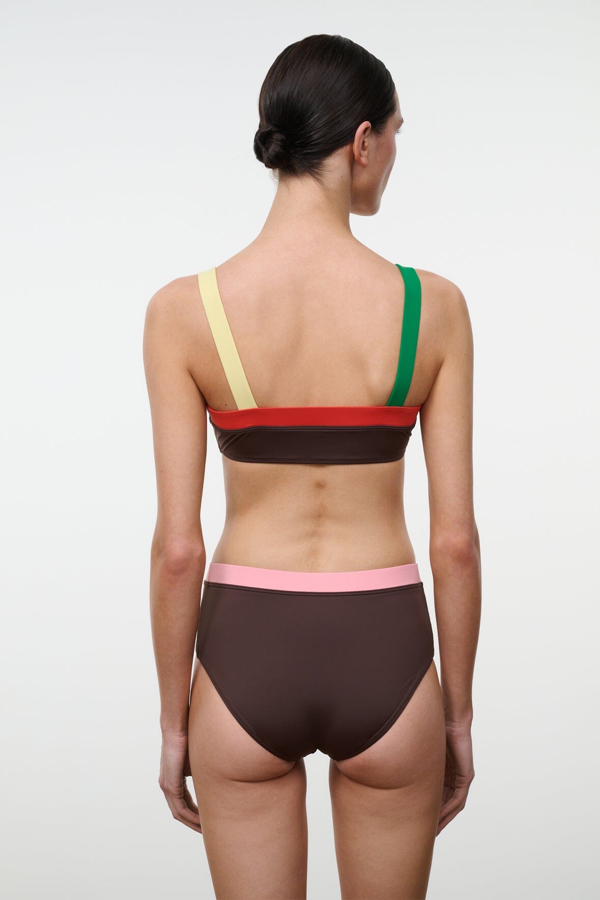STAUD | Liv Bikini Top Dark Chocolate Multi