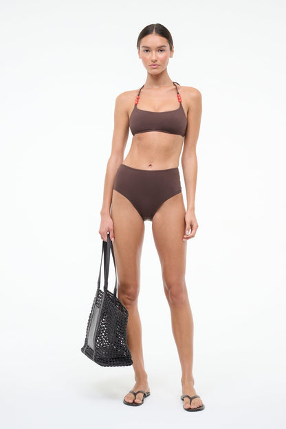STAUD | Laird Bikini Top Dark Chocolate Flame