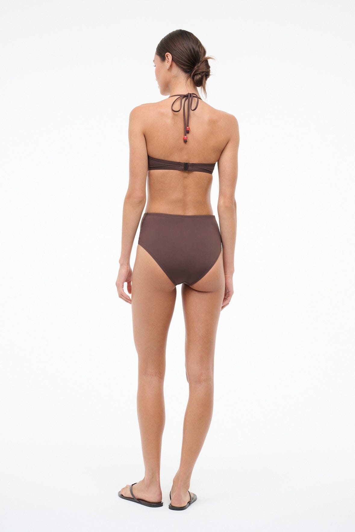 STAUD | Laird Bikini Top Dark Chocolate Flame