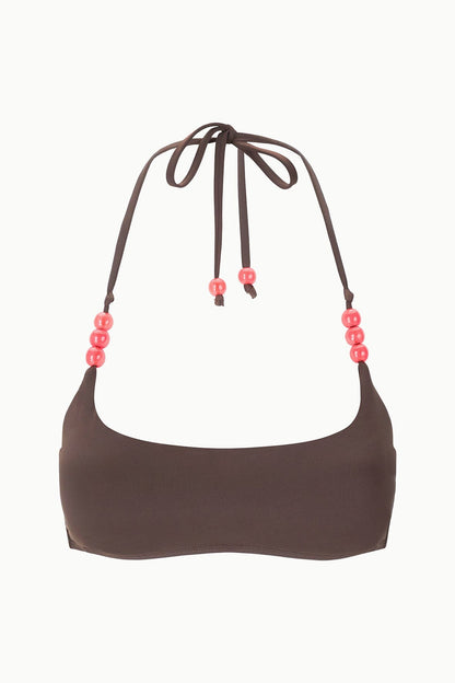 STAUD | Laird Bikini Top Dark Chocolate Flame