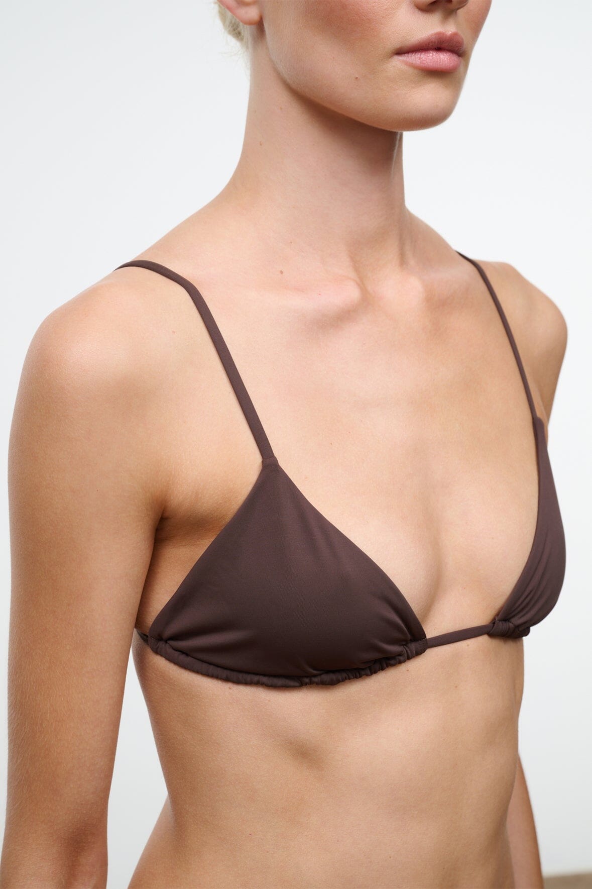STAUD | Alexis Bikini Top Dark Chocolate