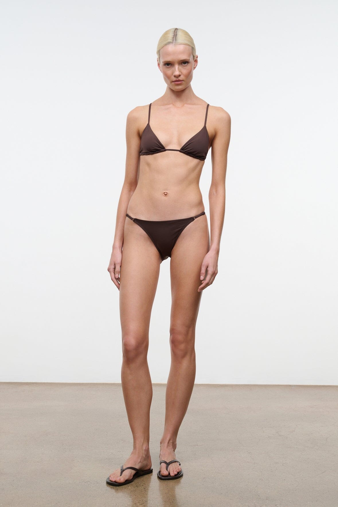 STAUD | Alexis Bikini Top Dark Chocolate