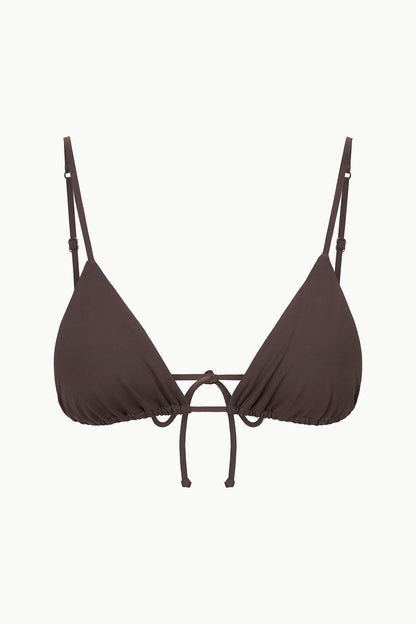 STAUD | Alexis Bikini Top Dark Chocolate