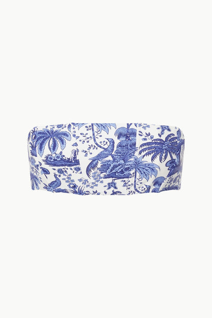 STAUD | Mala Bikini Top Blue Toile