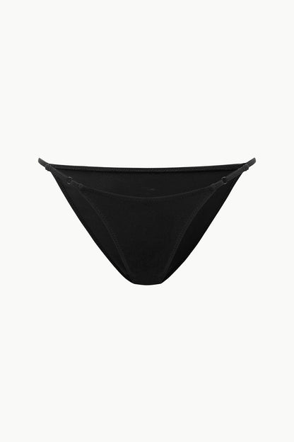STAUD | Sisley Side Tie Bikini Bottom Dark Chocolate