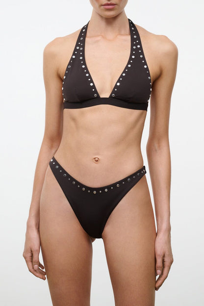 STAUD | Dana Bikini Bottom Espresso Studs
